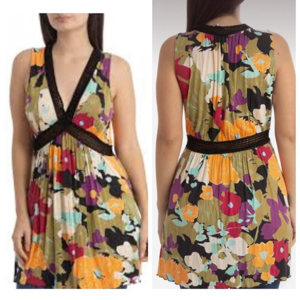 Missoni Multicolored Floral Tunic Mini Dress EUC